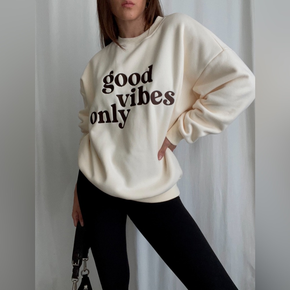 VIBES SWEATSHIRT 🆕 — In Cream - Picture 6 of 7